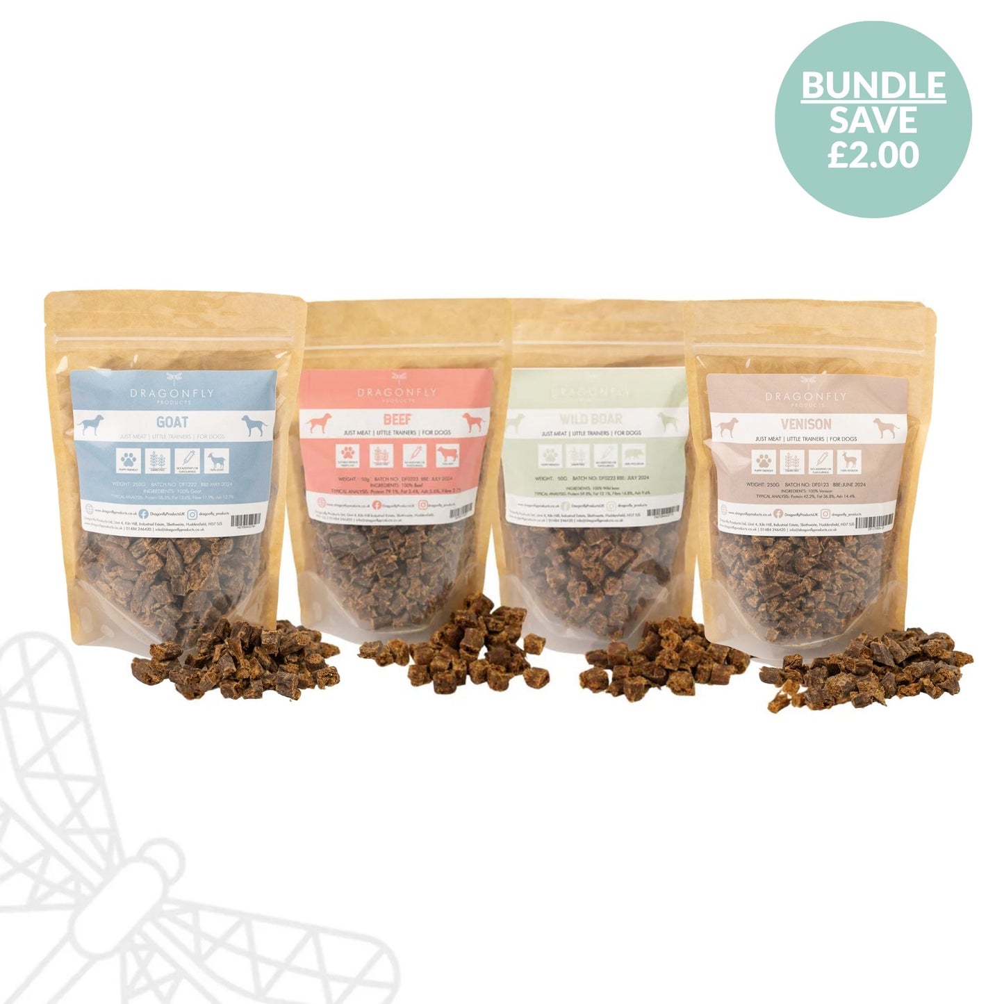 Little Trainers 'Just Meat' Training Treats Bundle 4x50g (Meat or Poultry)