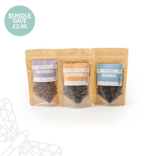 Little Trainers Functional Training Treats Bundle 3x70g (Calm & Relaxed, Clean & Fresh, Soft & Silky)