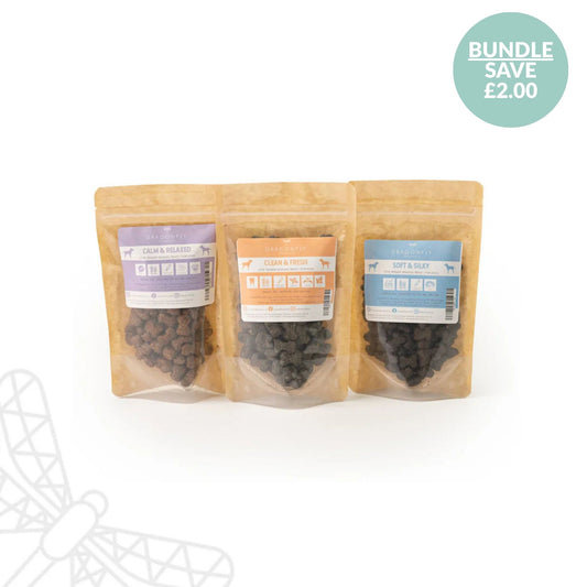 Little Trainers Functional Training Treats Bundle 3x70g (Calm & Relaxed, Clean & Fresh, Soft & Silky)