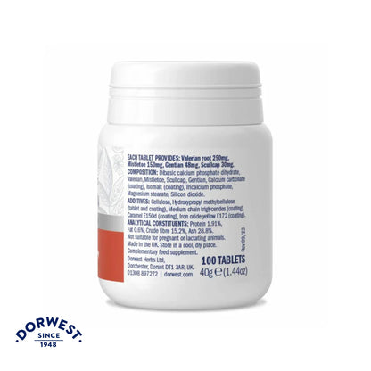 Dorwest Herbs Scullcap and Valerian Tablets