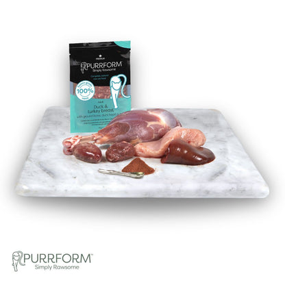 PurrForm Duck with Turkey Breast & Ground Bone with Duck Heart & Liver