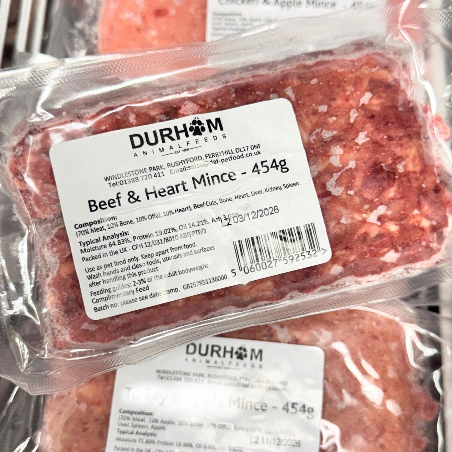 Durham Animal Feeds Beef & Heart Mince