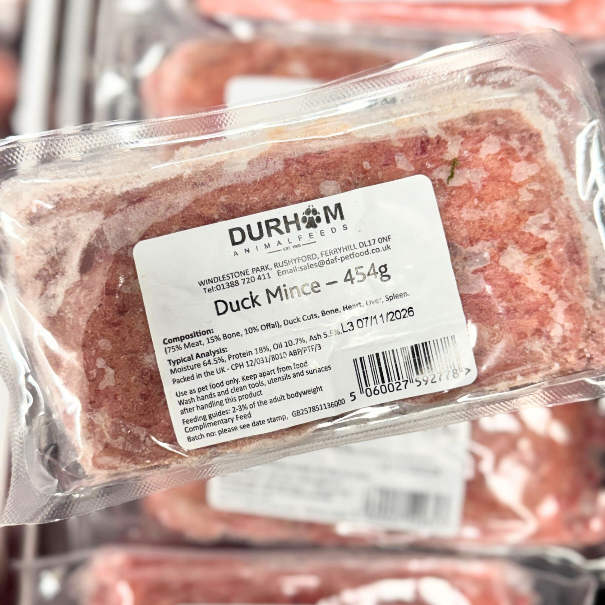 Durham Animal Feeds Duck Mince