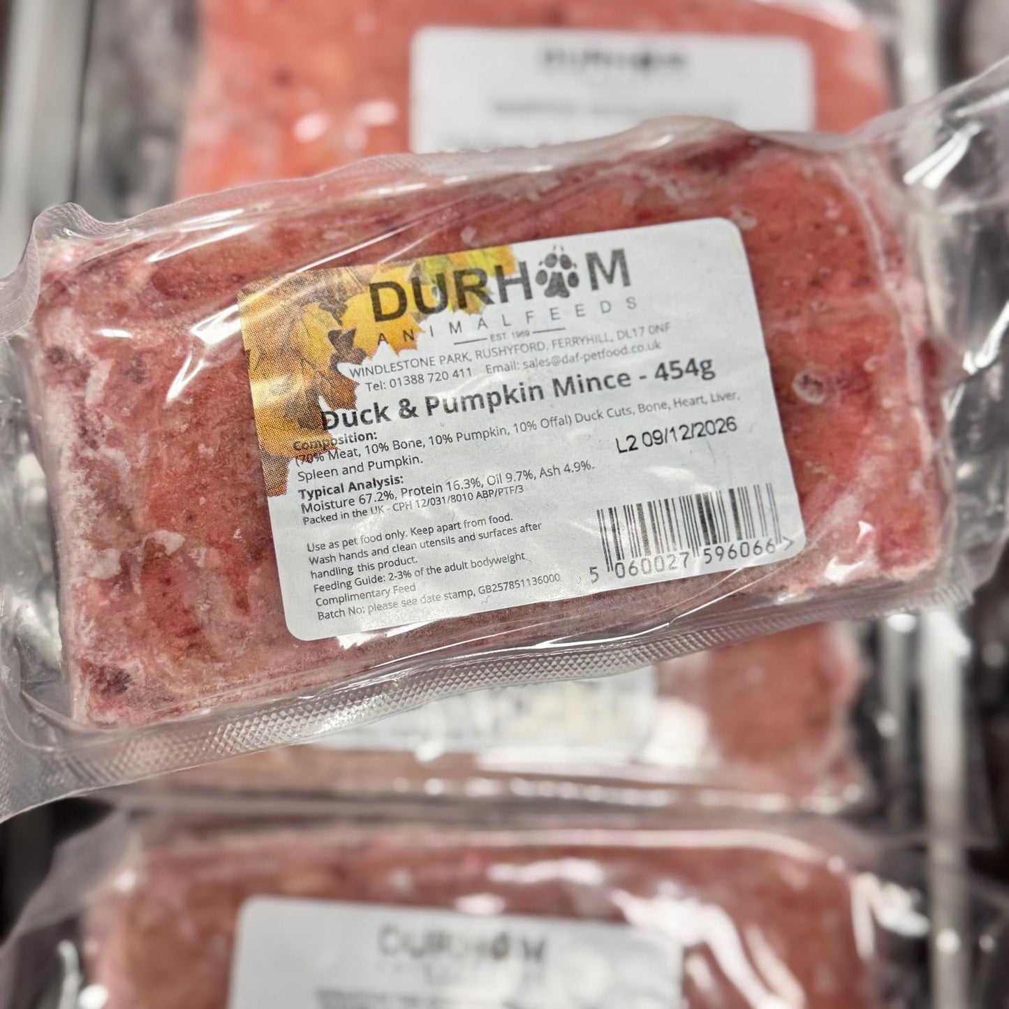 Durham Animal Feeds Duck and Pumpkin Mince