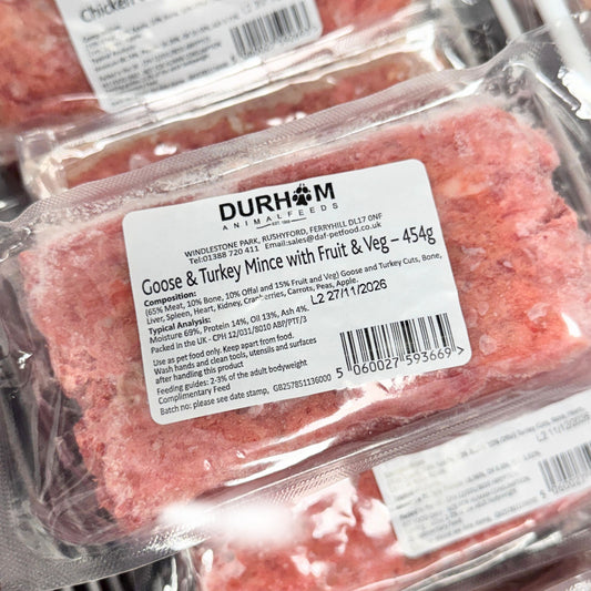 Durham Animal Feeds Goose, Turkey with Fruit & Veg Mince