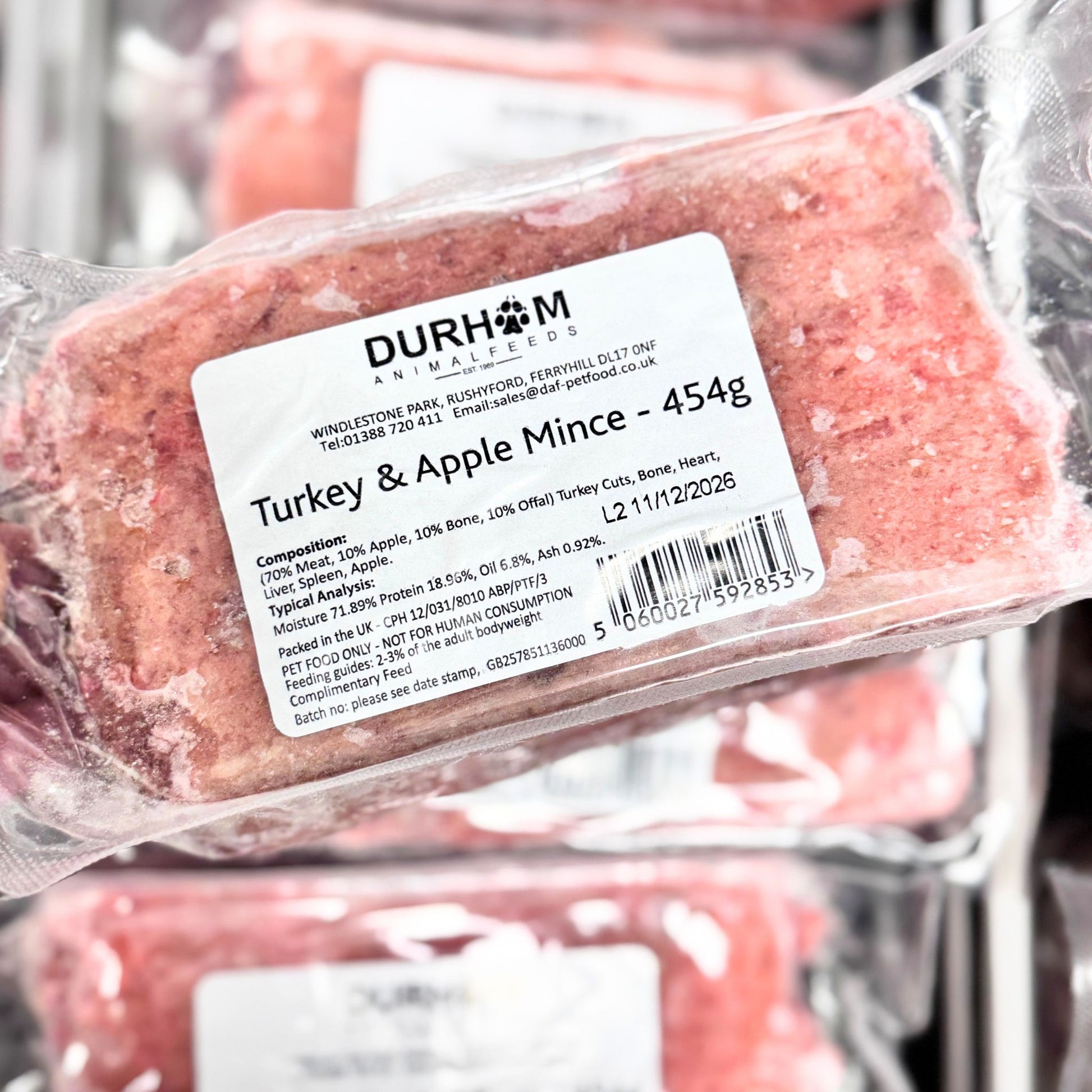 Durham Animal Feeds Turkey & Apple Mince