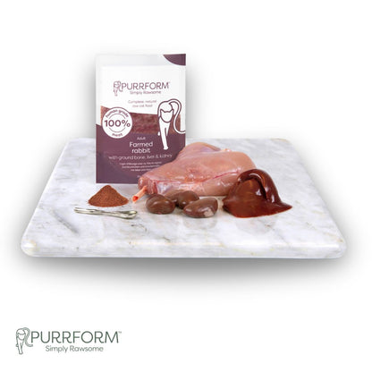 PurrForm Farmed Rabbit Ground Bone Liver and Kidney