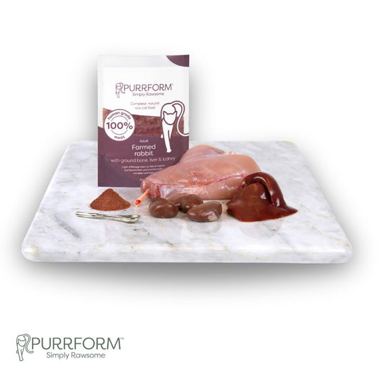 PurrForm Farmed Rabbit Ground Bone Liver and Kidney