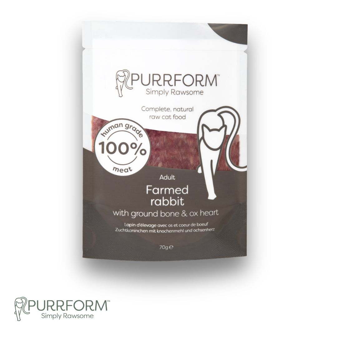 PurrForm Farmed Rabbit with Ground Bone & Ox Heart