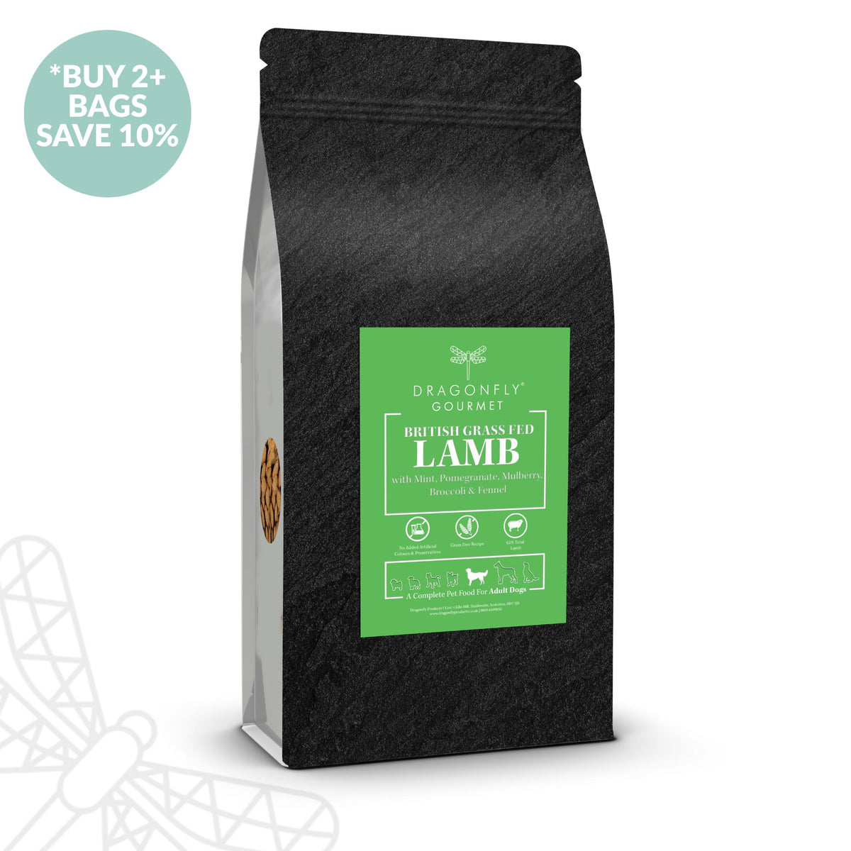 Gourmet Lamb Grain Free Dry Dog Food | Dragonfly Products