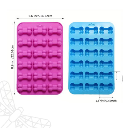 Ice cube trays in bone shape
