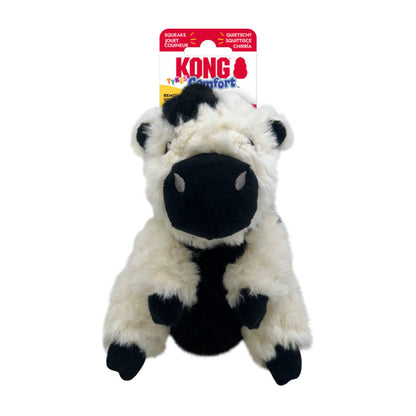 KONG Comfort Tykes cow dog toy with label