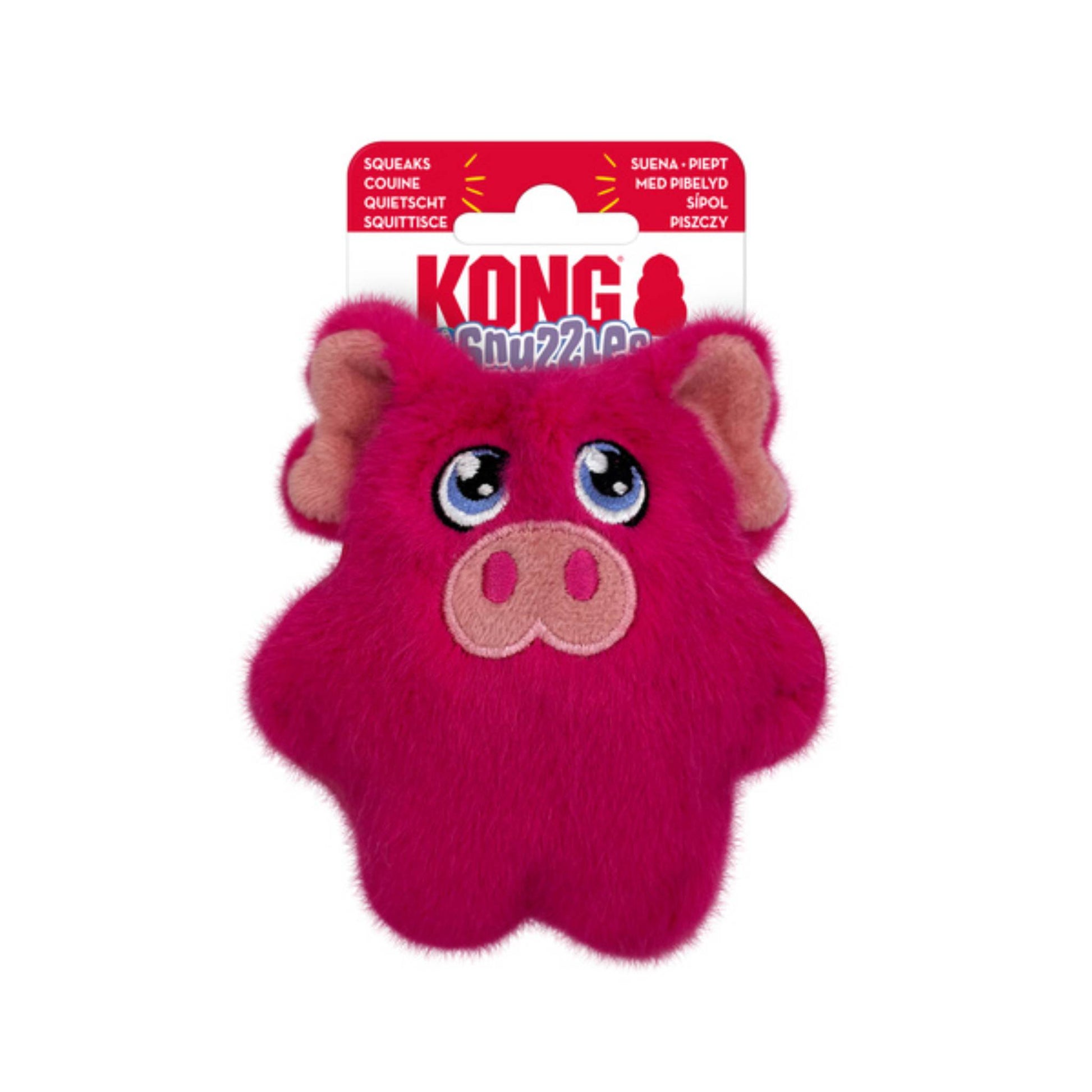 KONG SNUZZLE PIG DOG TOY WITH LABEL