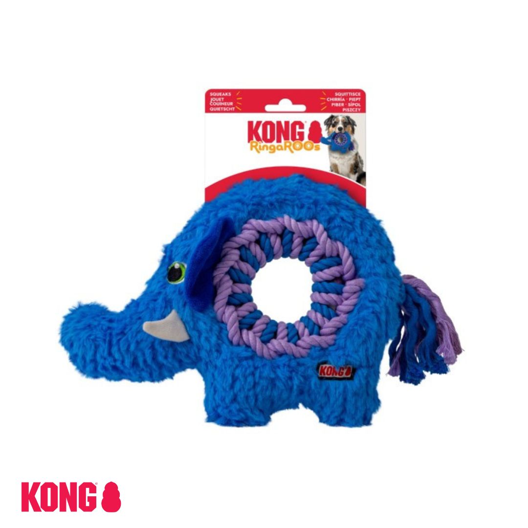 KONG Ringaroos blue elephant on header card