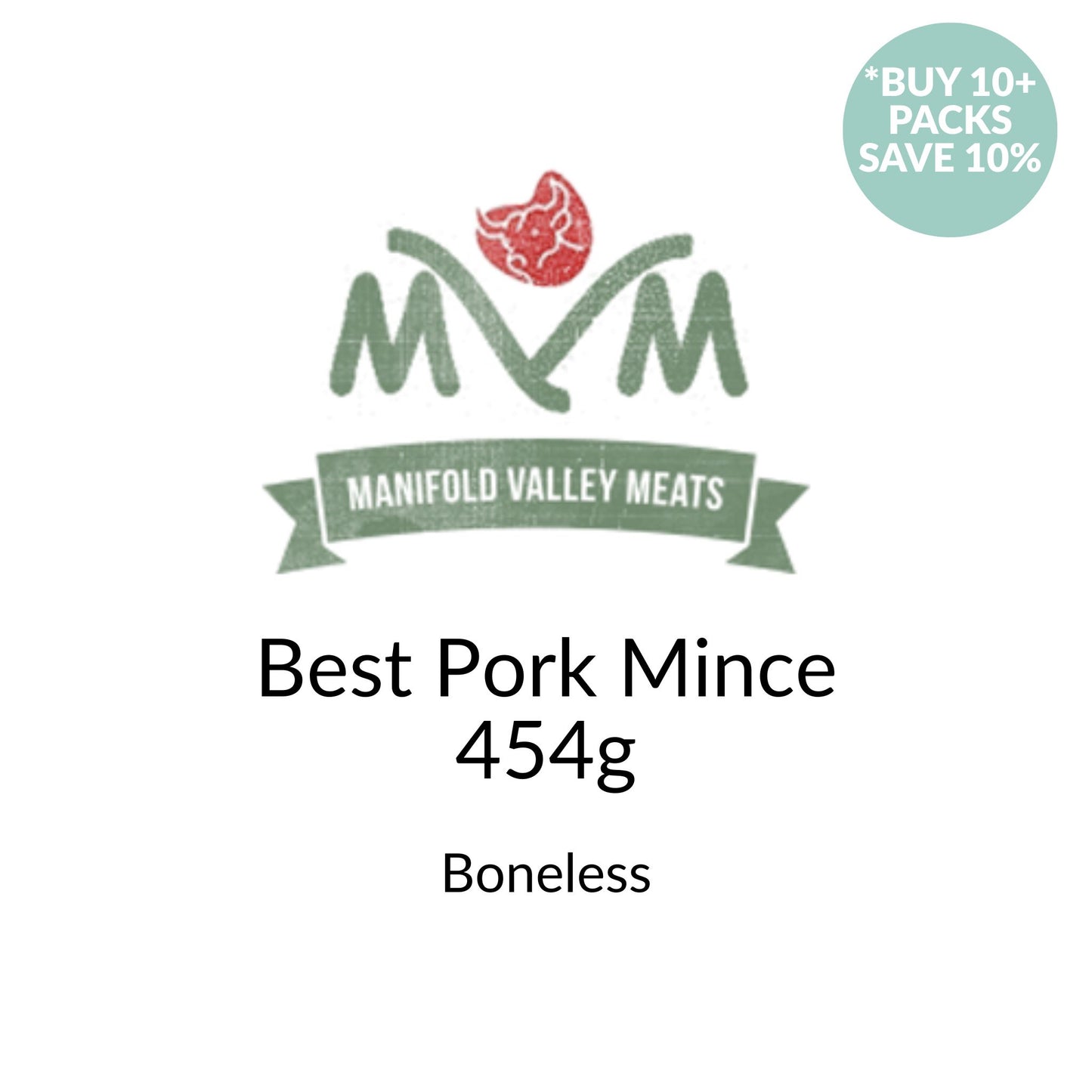 Manifold Valley Meats Best Pork Mince (Meat Only)