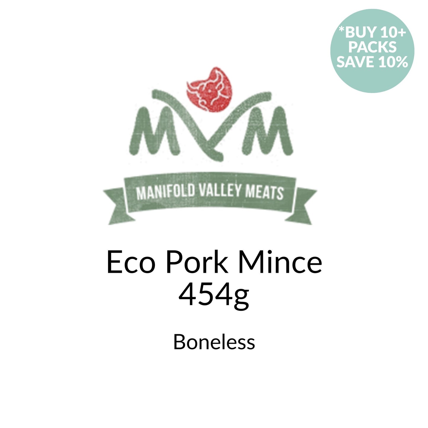 Manifold Valley Meats Eco Pork Mince (Meat Only)