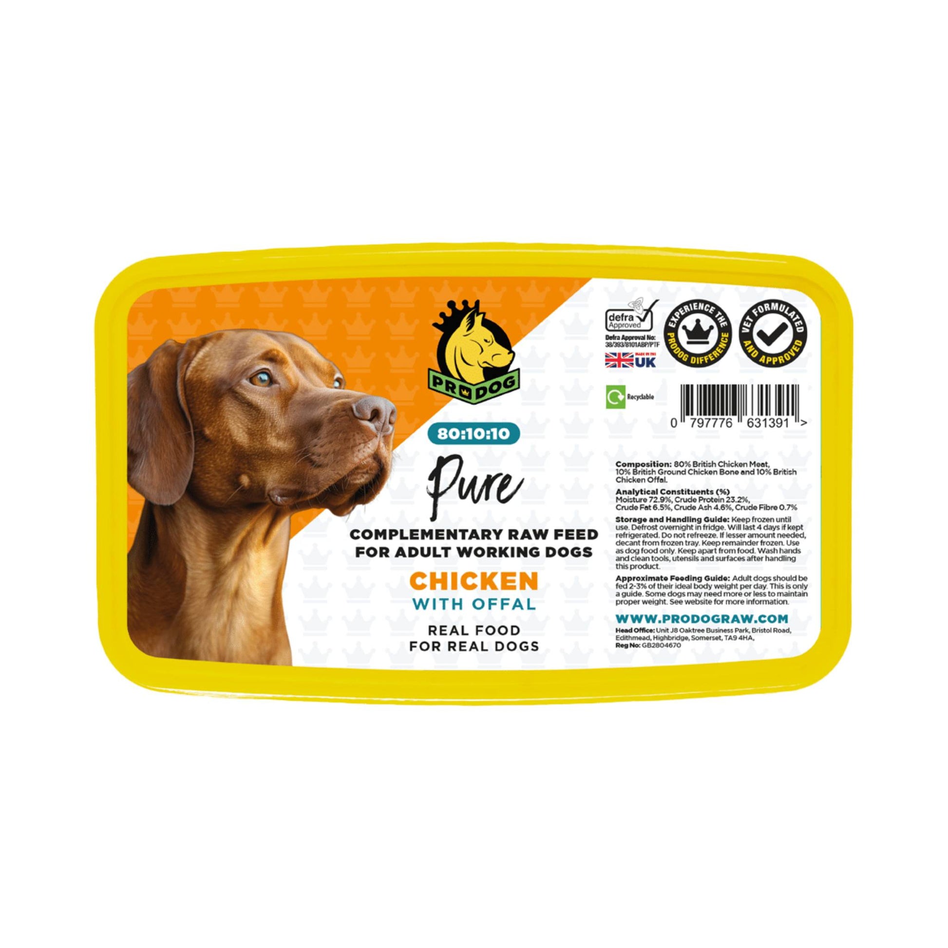 PRODOG RAW CHICKEN 80-10-10 DOG FOOD