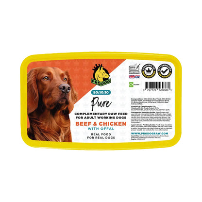 PRODOG RAW BEEF AND CHICKEN 80-10-10 DOG FOOD