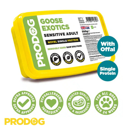 ProDog Raw Goose & Offal Exotics Complete with info 