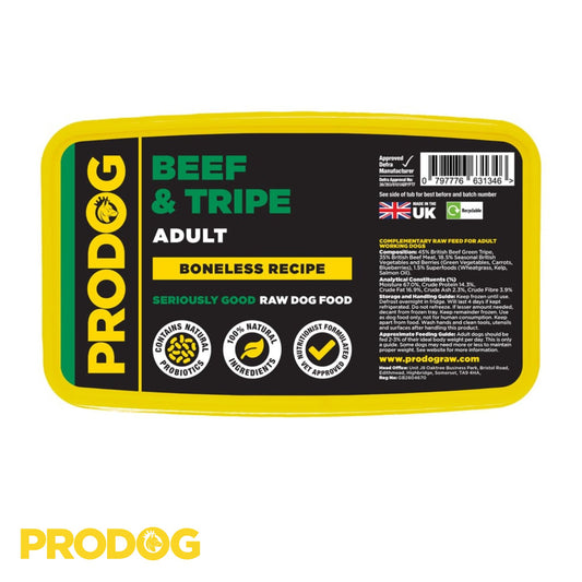 ProDog Raw Beef & Green Tripe Boneless