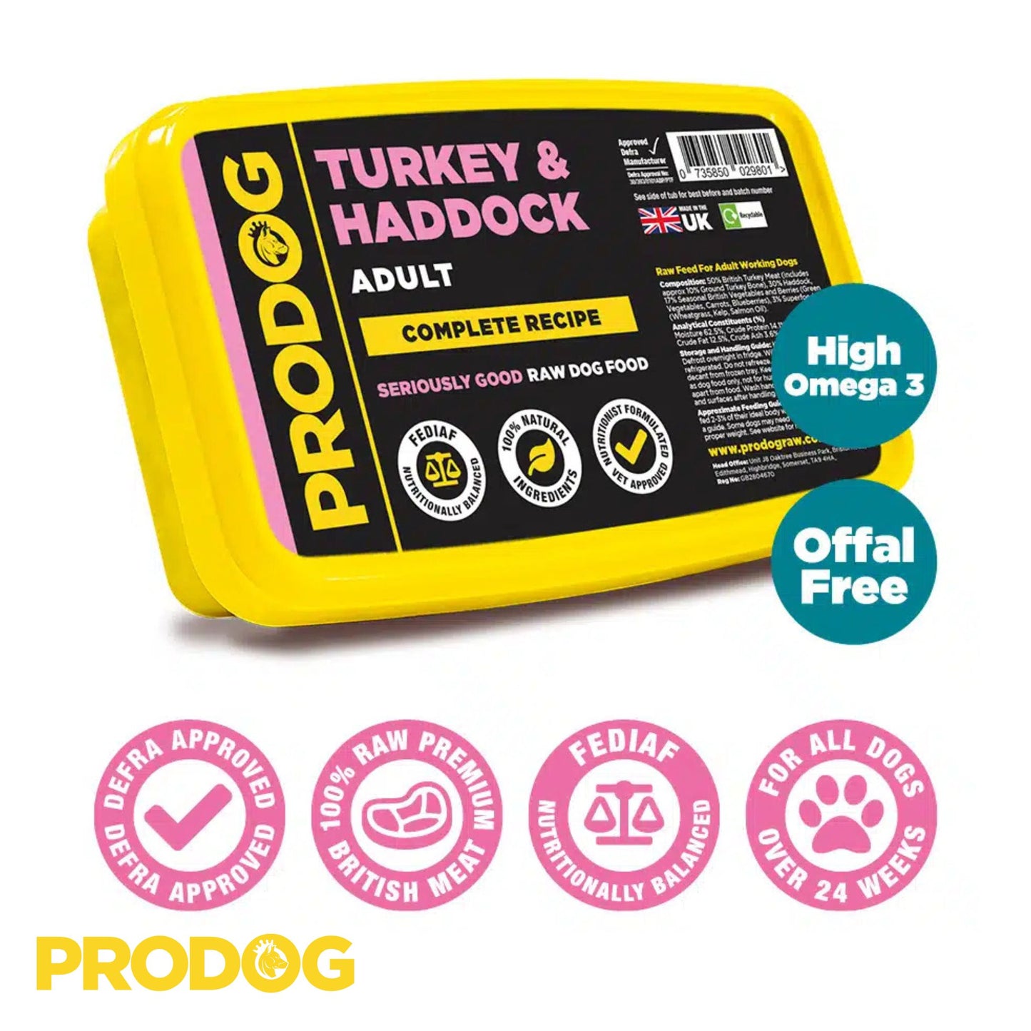 ProDog Raw Turkey & Haddock Complete