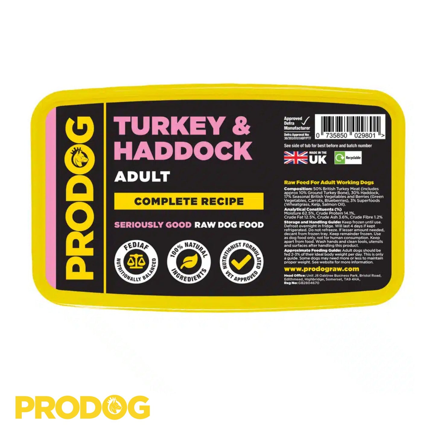 ProDog Raw Turkey & Haddock Complete