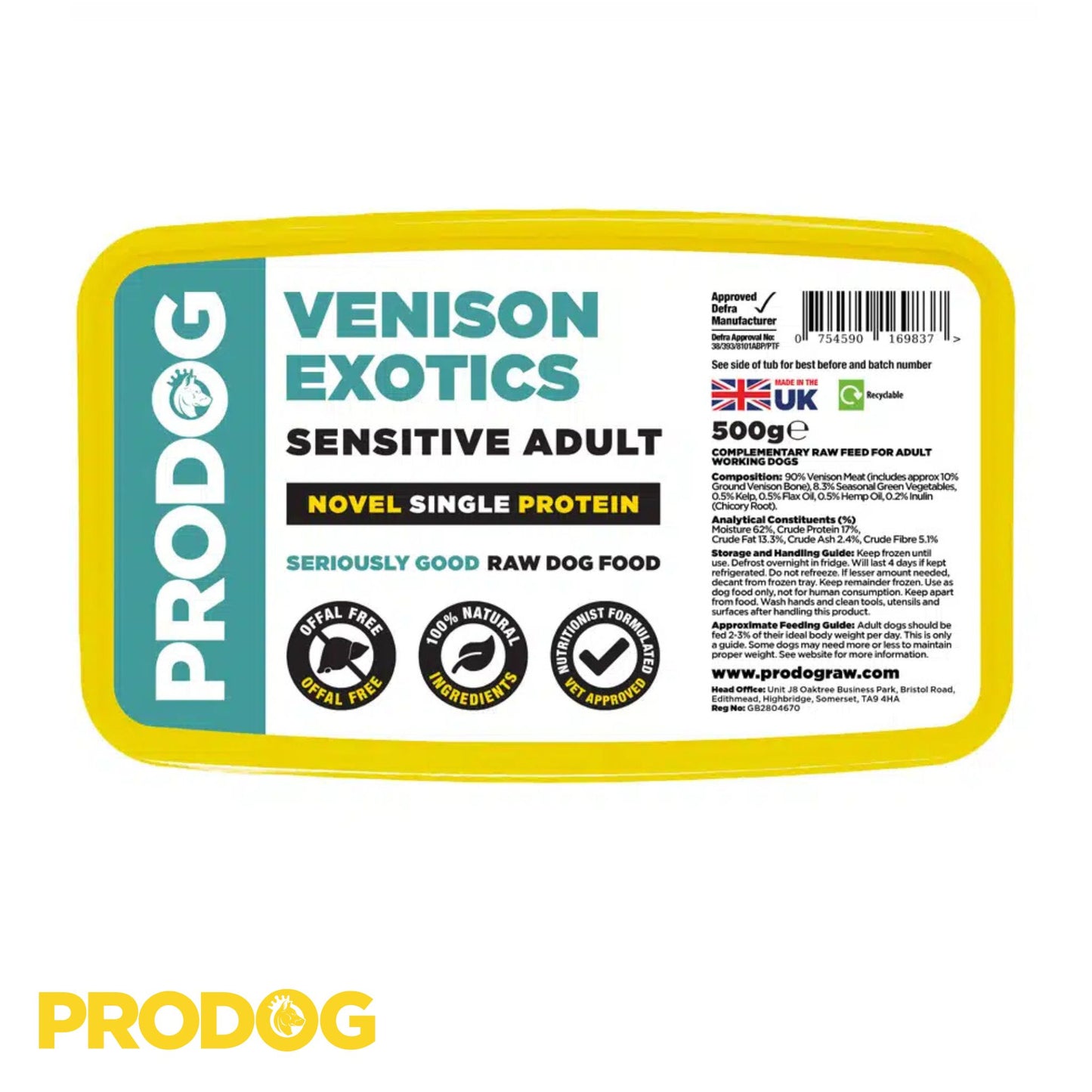 ProDog Raw Venison Exotics Complete