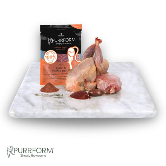 PurrForm Quail & Rabbit & Ground Bone with Rabbit Liver & Kidney