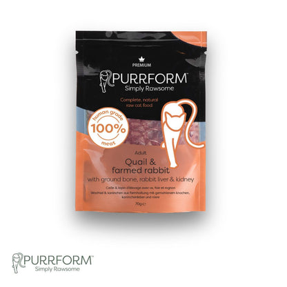 PurrForm Quail & Rabbit & Ground Bone with Rabbit Liver & Kidney