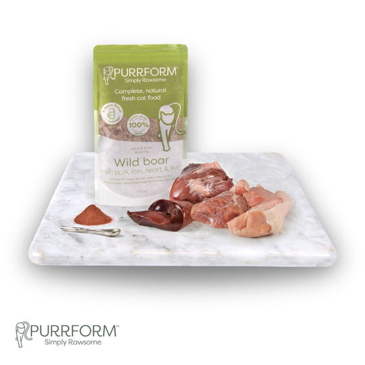 PurrForm Wild Boar and Pork Loin with Heart and Liver