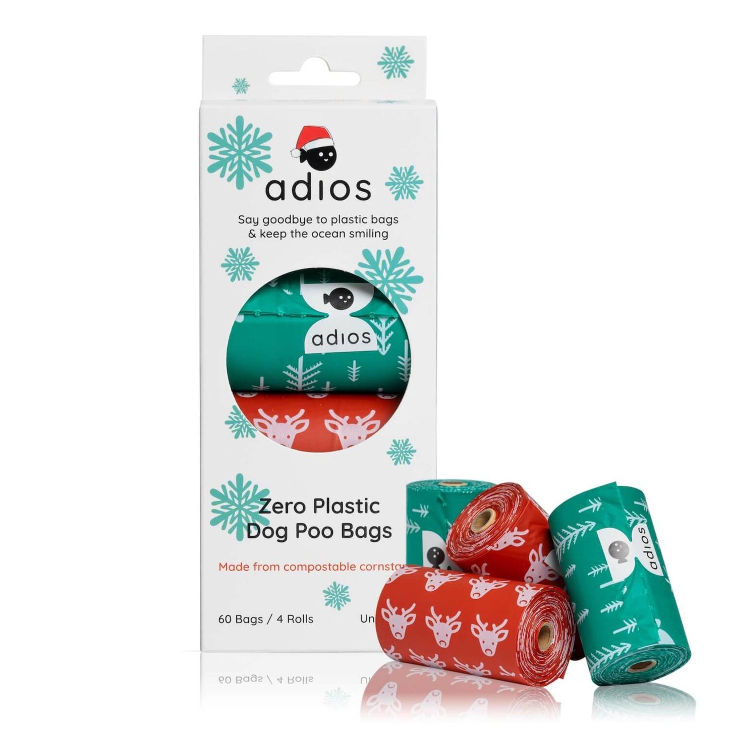 Adios Compostable & Biodegradable Dog Poo Bags