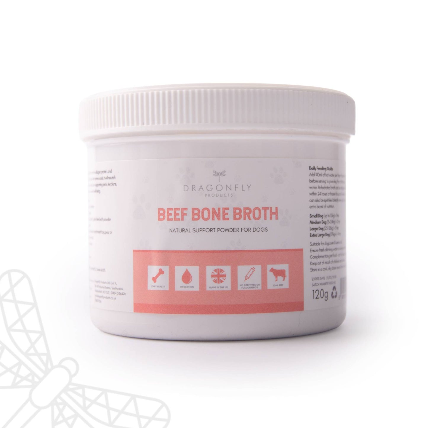 Beef Bone Broth for dogs tub