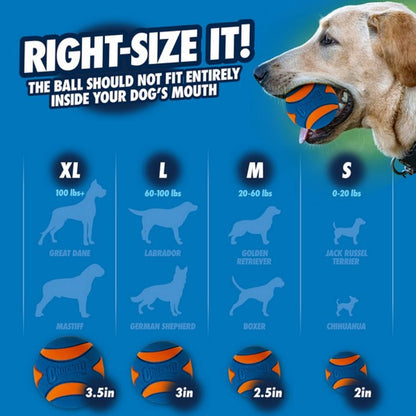 Chuckit! ball size dimensions