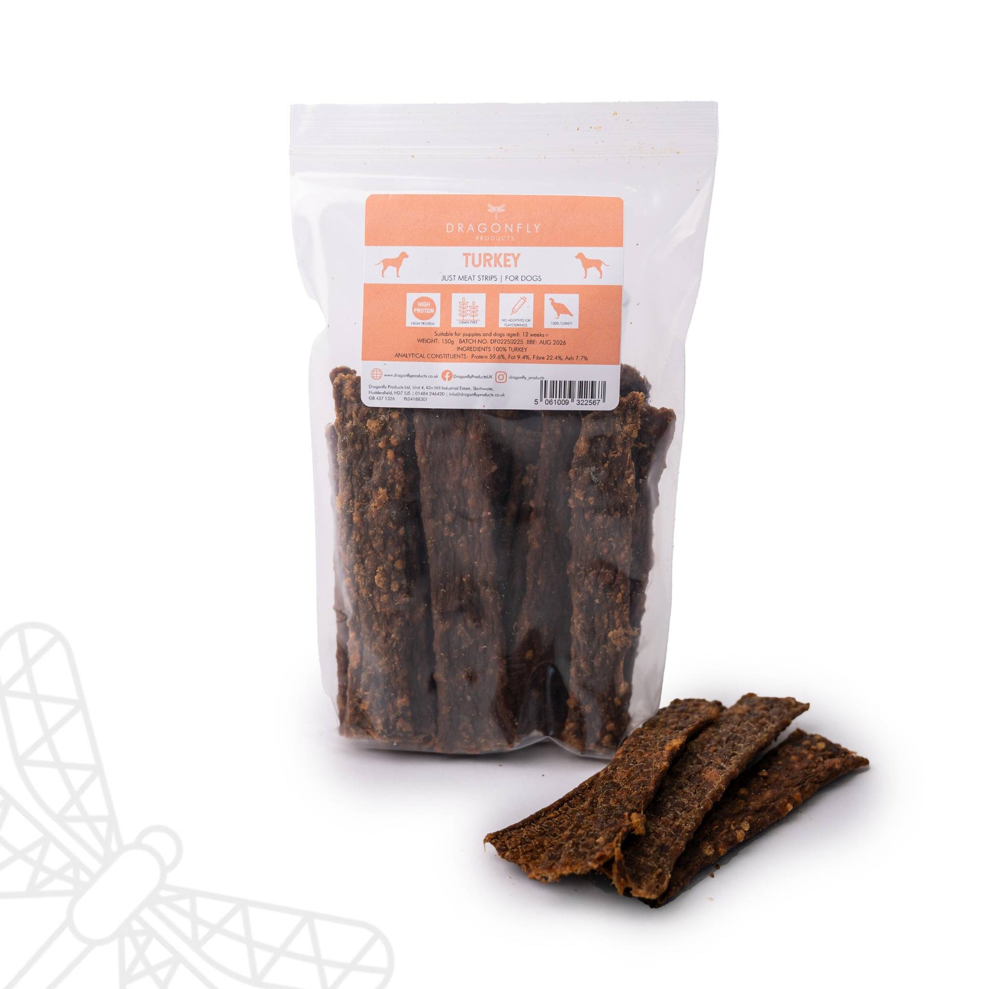 Turkey 100% meat strips dog chew