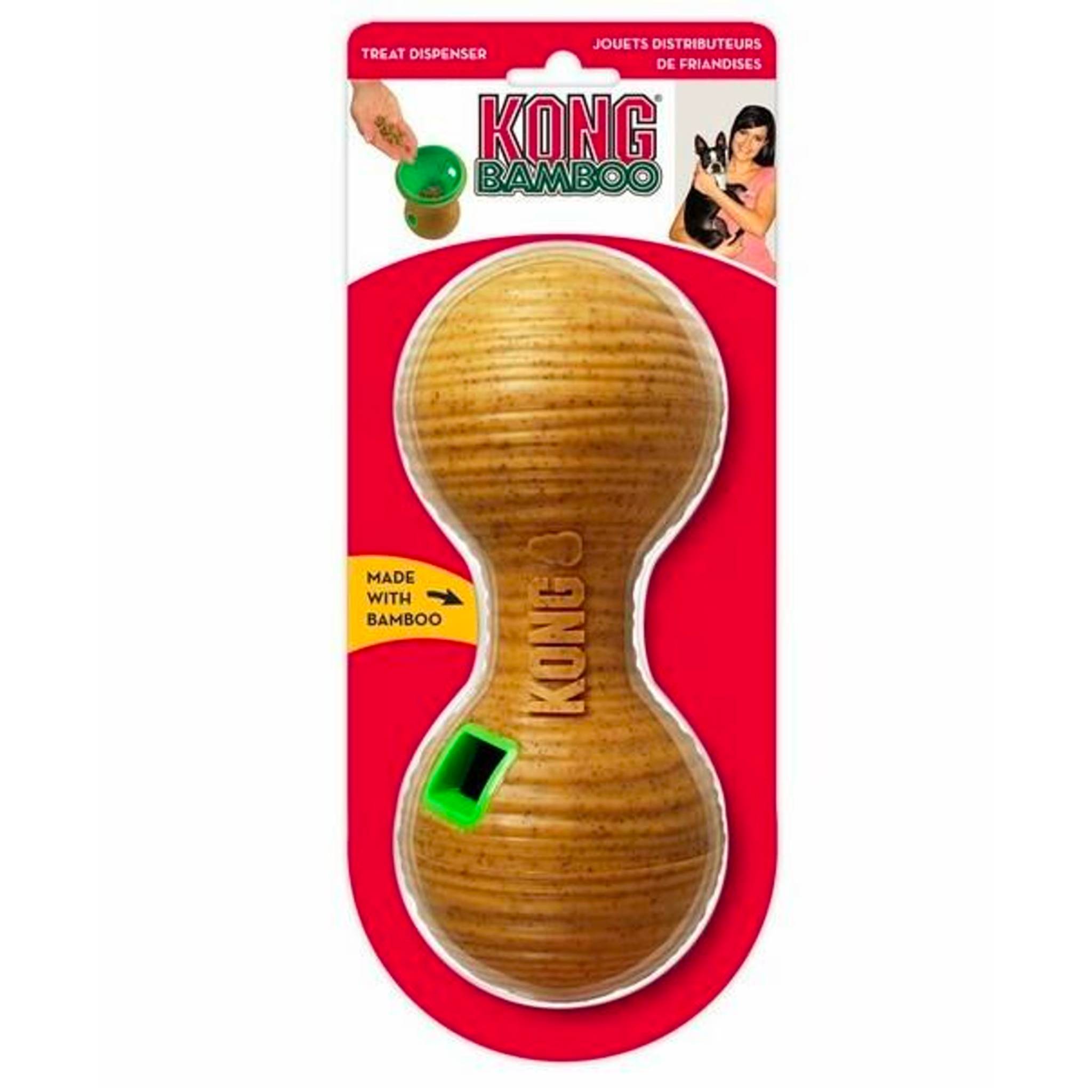 KONG Bamboo Dumbbell Treat Dispenser Dragonfly Products