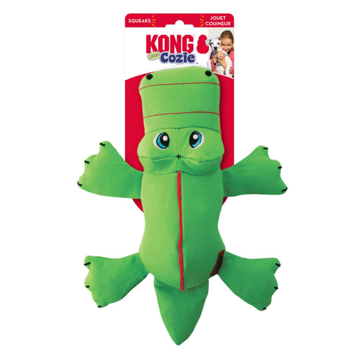 Kong cozie ultra una alligator in packaging