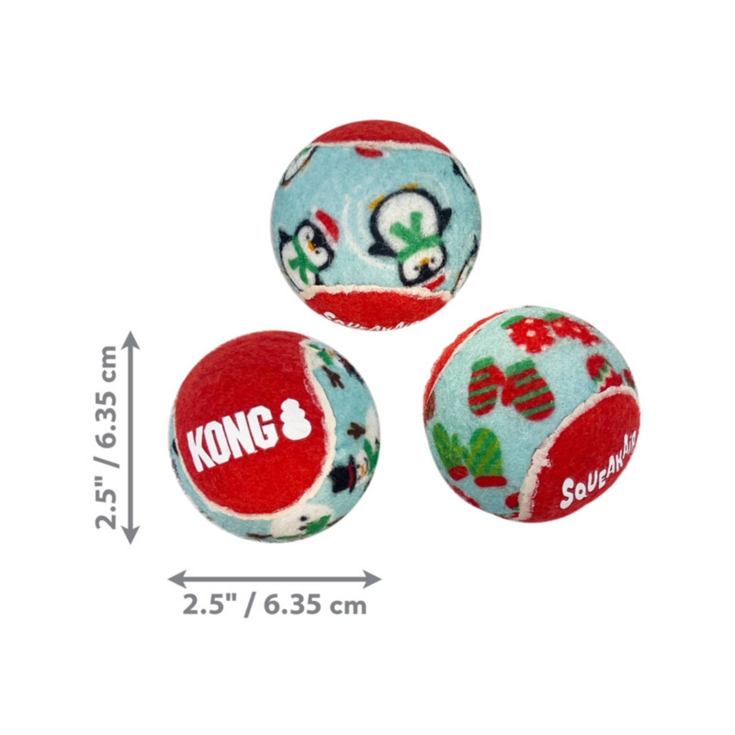 KONG CHRISTMAS DOG TOY BALLS LARGE SIZES