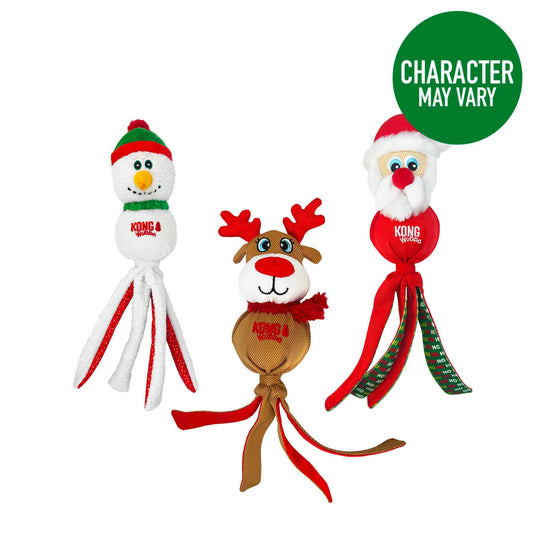 KONG Holiday Wubba Santa, Reindeer & Snowman