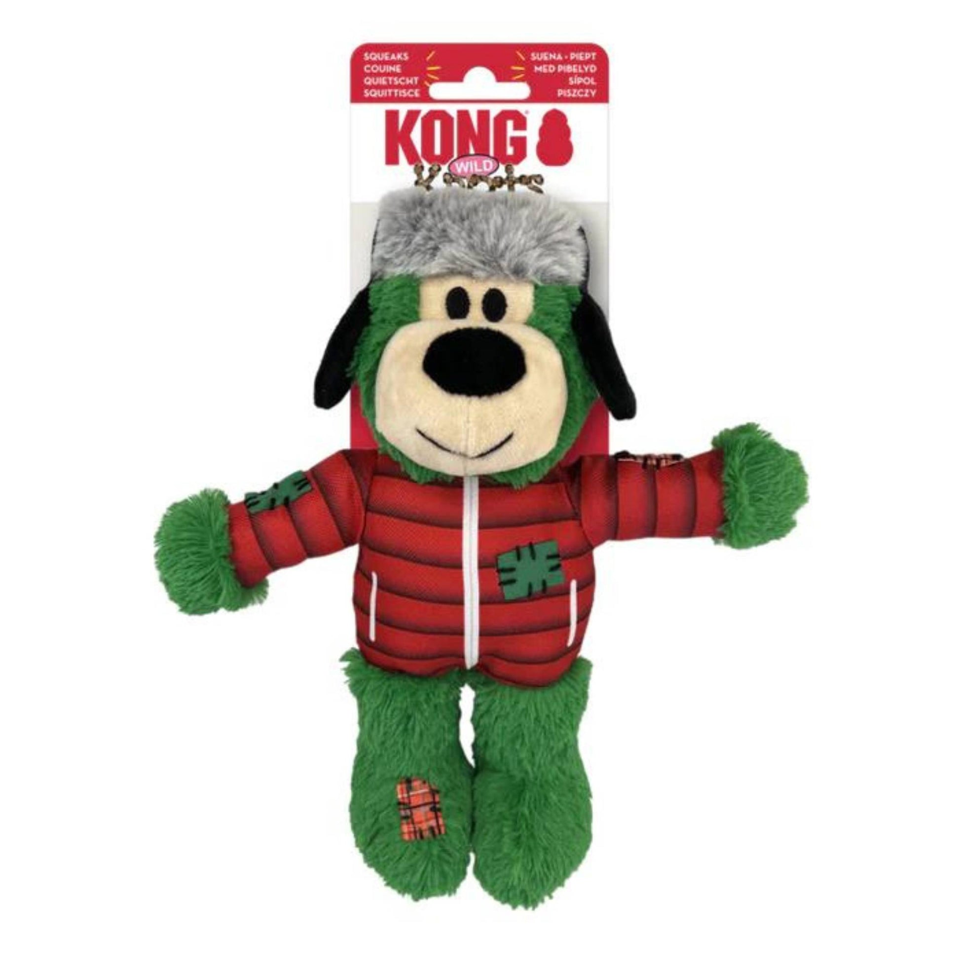 KONG Holiday Wild Knots Bear Green