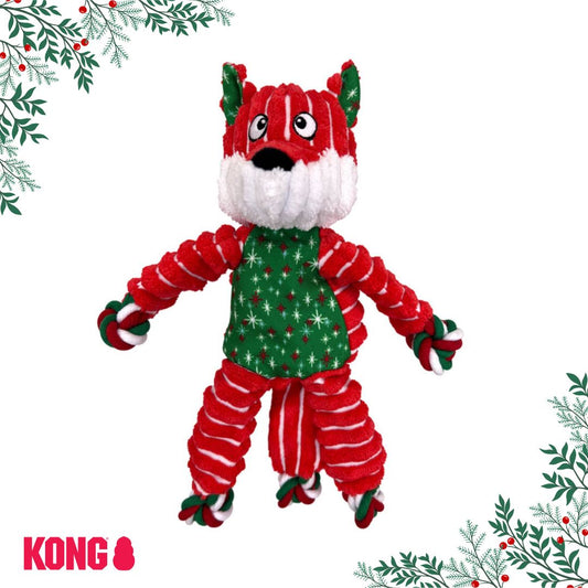 KONG Christmas Holiday Floppy Knots Fox