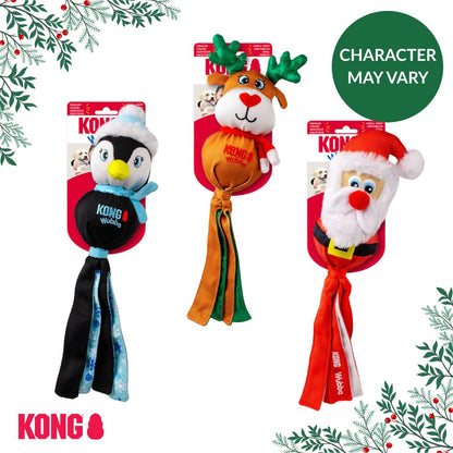 KONG Holiday Wubba Santa, Reindeer & Penguin