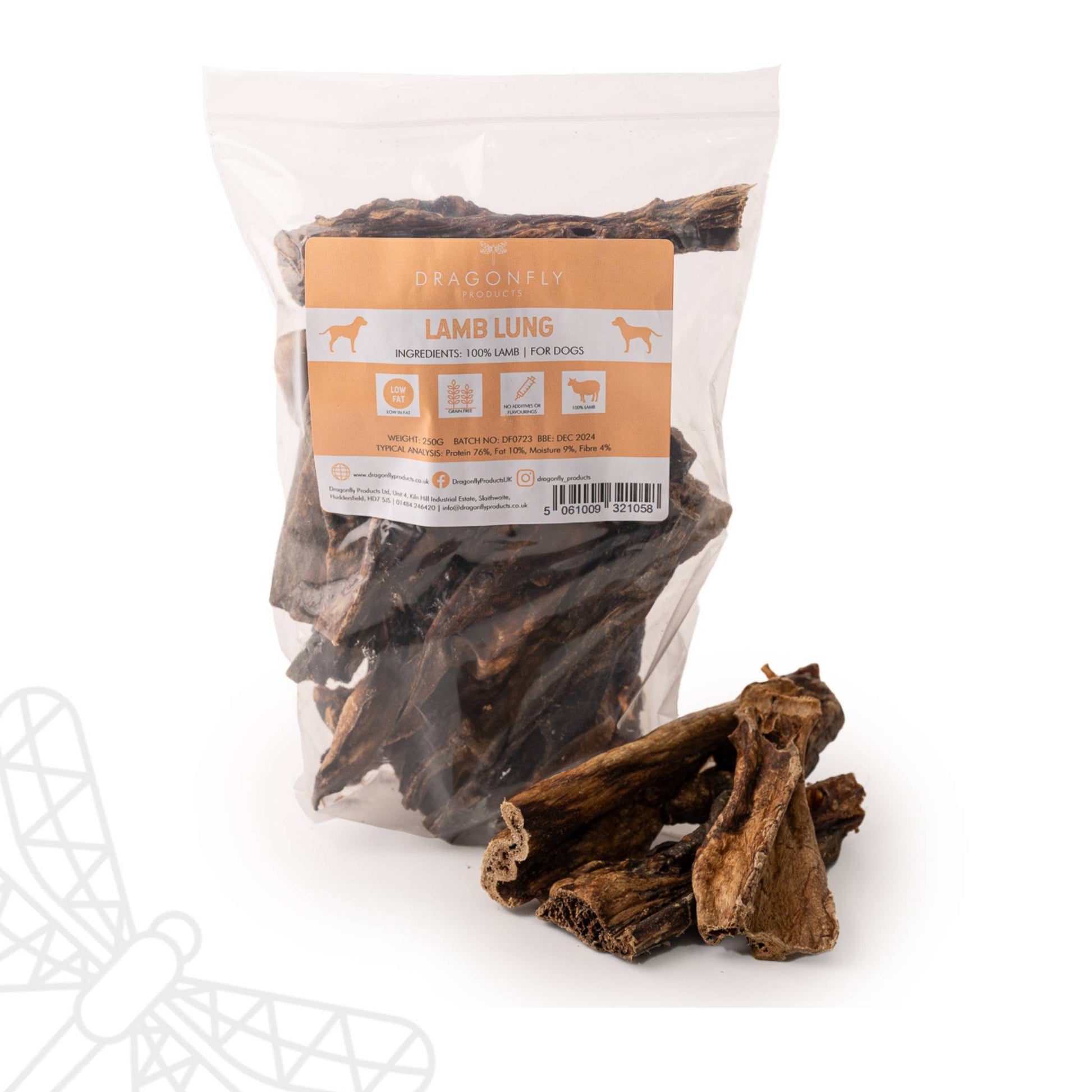 Dried lamb lung for dogs