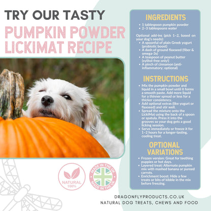 lickimat and pumpkin powder recipe 