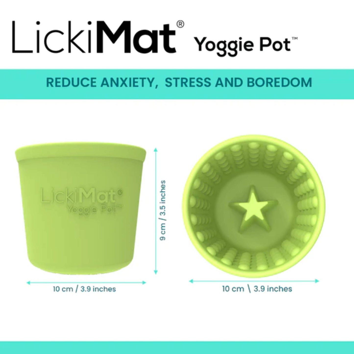 lickimat yoggie pot for dogs dimensions