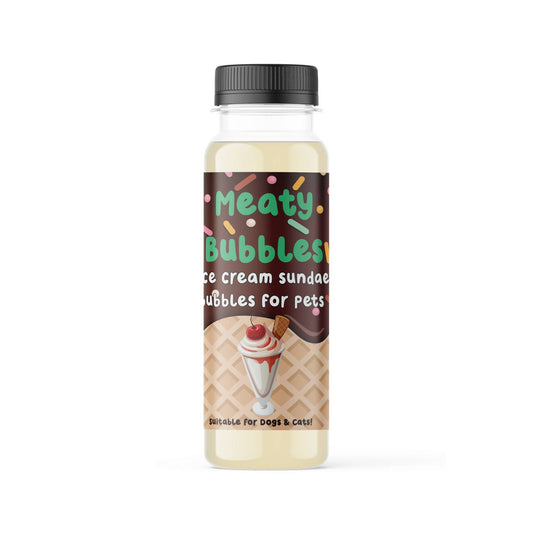 ice cream sundae bubbles for dogs