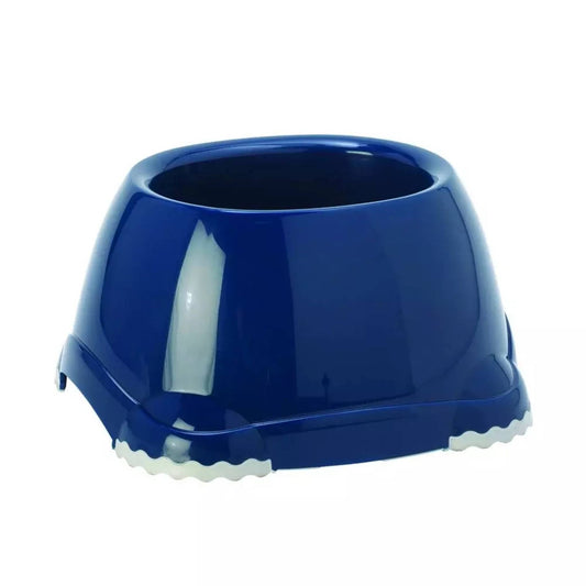 blue food bowl for spaniel dogs