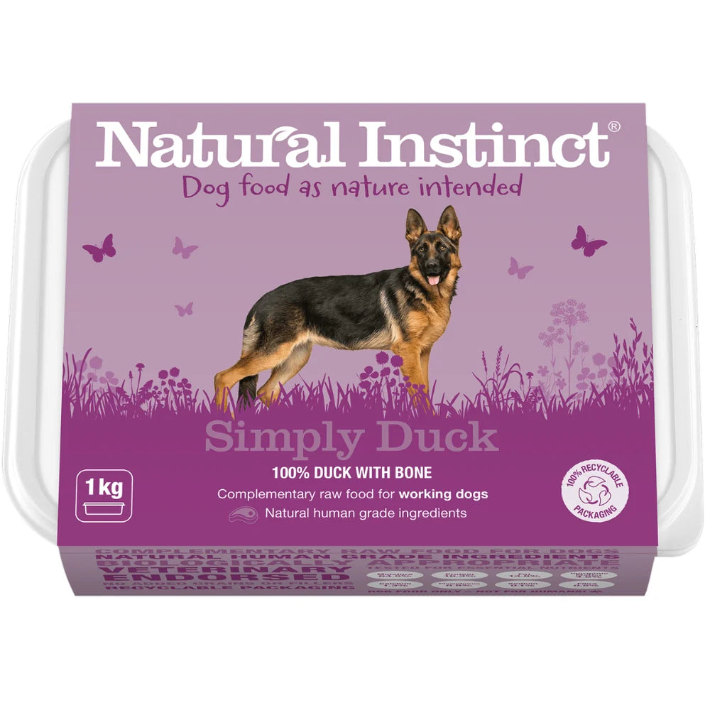 Natural Instinct Working Dog Duck Complete Mince