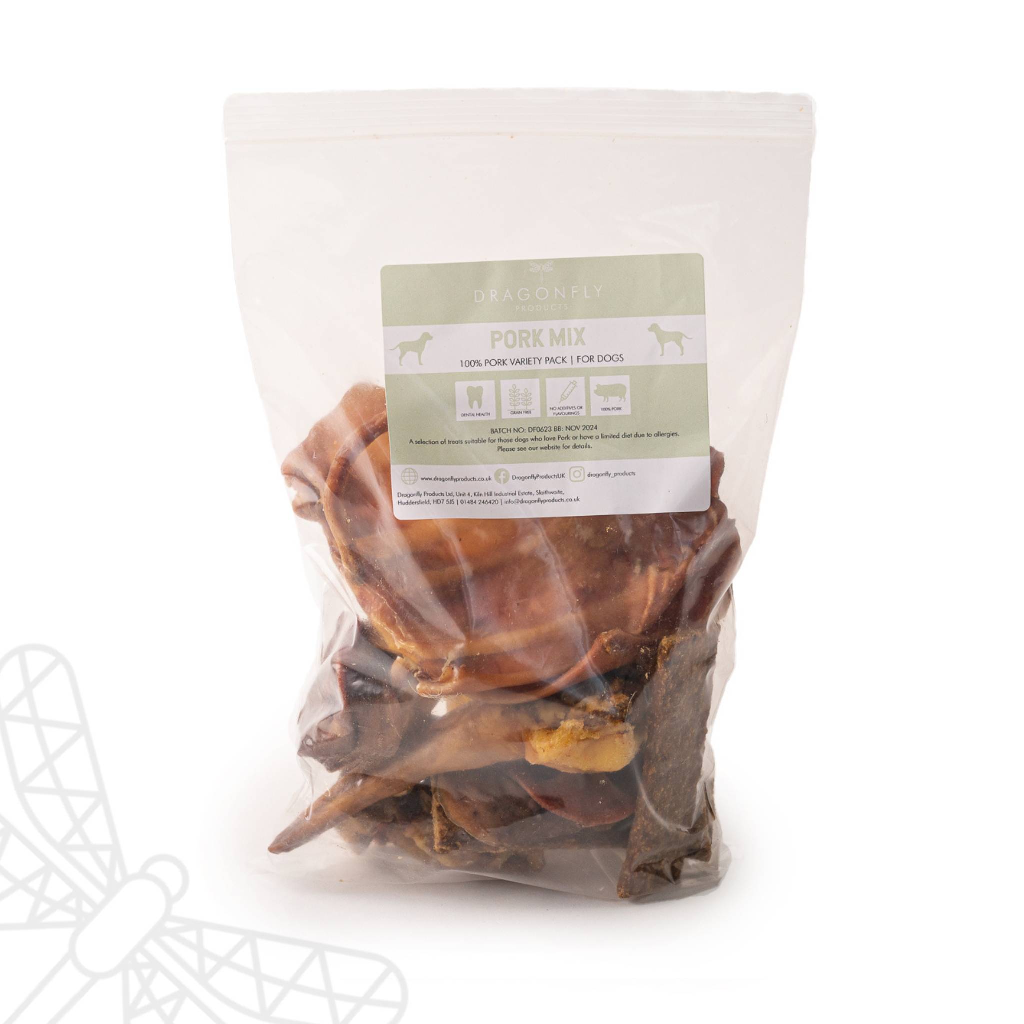 Pork Mix Variety Dog Chew Pack | Dragonfly Products