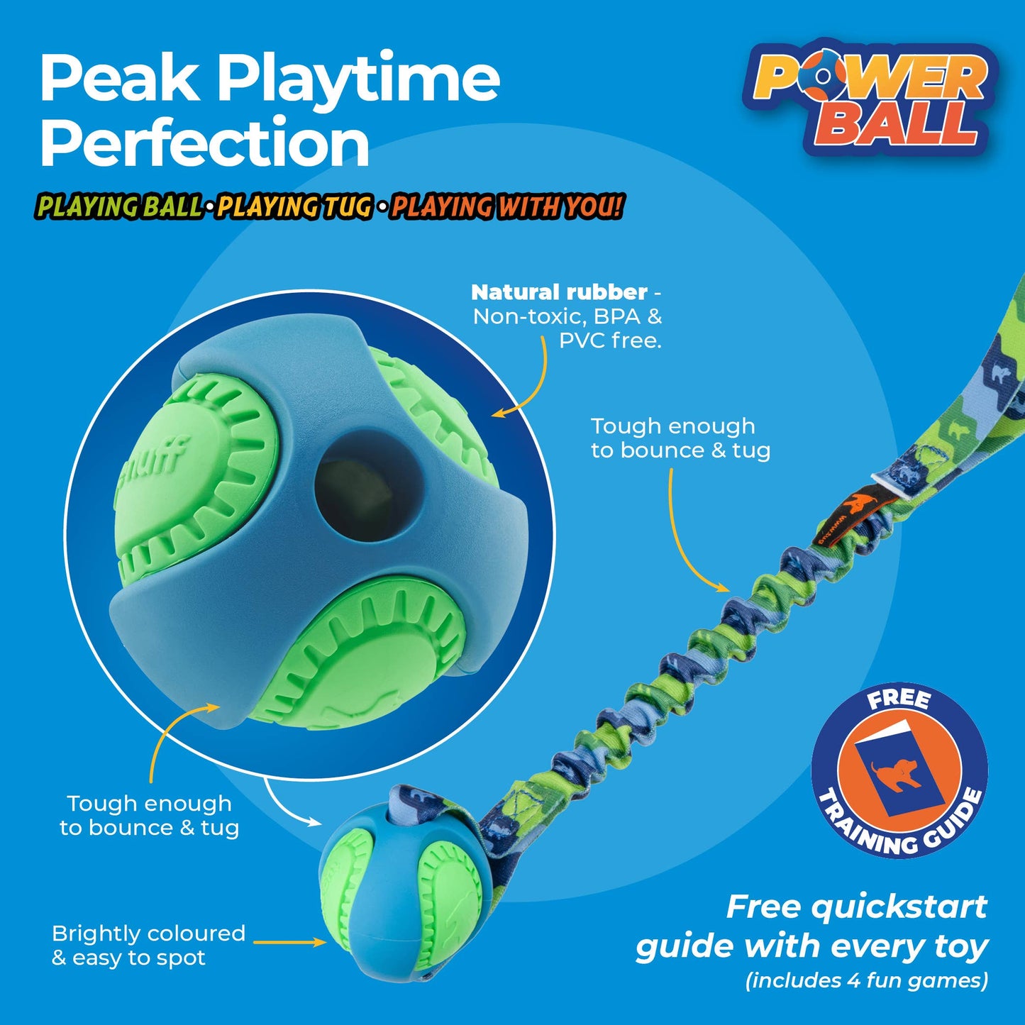 Tug-E-Nuff PowerBall Bungee Tug