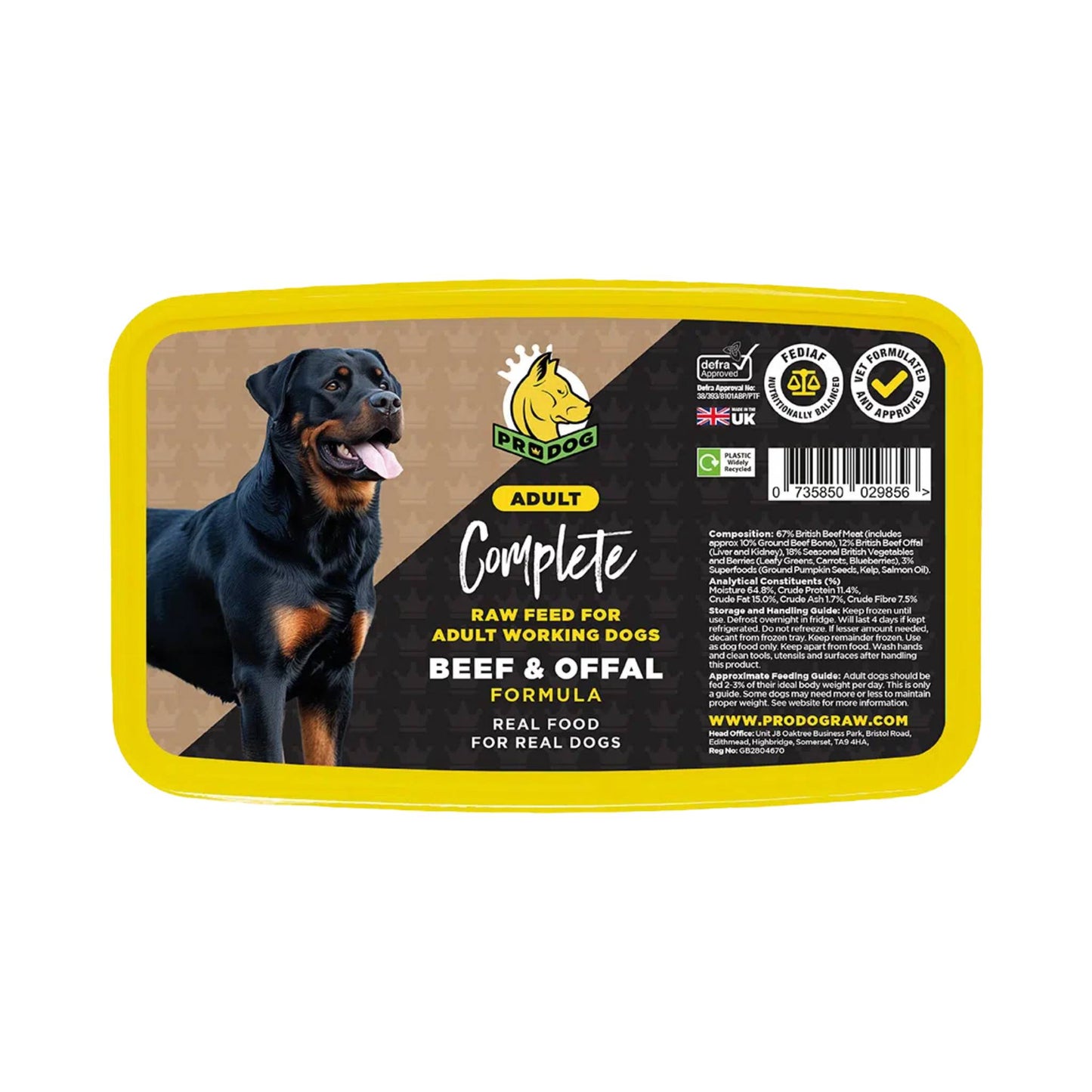 ProDog Raw Beef & Offal raw dog food